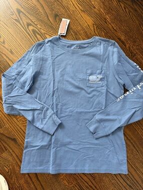 Vineyard Vines women’s Slate Blue Long-Sleeve Pocket Tee